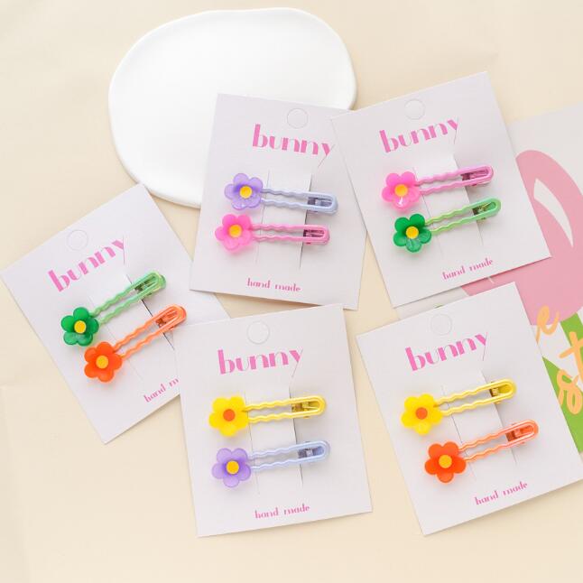 子供用★ヘアピン★髪飾り★まとめ髪用★ヘアアクセサリー★韓国風★2枚入り★多色