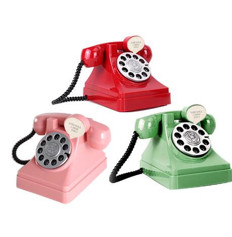新登場★電話型貯金箱★プラスチック貯金箱★3色