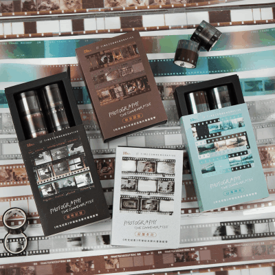 PETステッカー シール マスキングテープ フィルム 猫キャット 写真撮影 風景 0/15/25/30mm*2m 10枚入