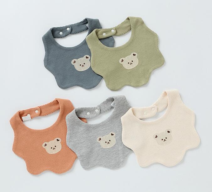 新登場★ベビー涎掛け★棉質　11色★食事用★