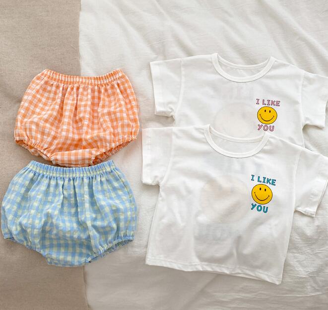 子供服★トップス+パンツ★セットアップ★韓国風子供服★ベビー★笑顔★可愛い★2色★66-100CM
