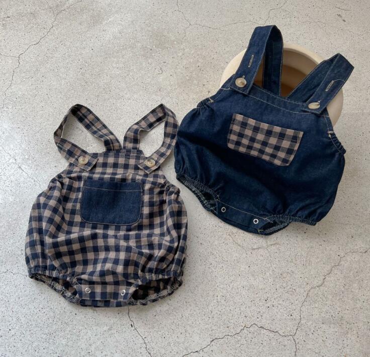 2023夏新品★ベビー服★サロペットロンパース★66-90cm★2色