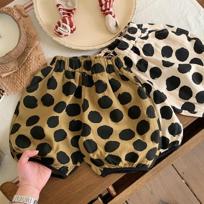 子供服★ボトムス★ハーフパンツ★韓国風子供服★キッズ★男女兼用★水玉★2色★80-130CM