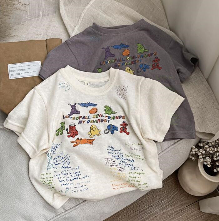 2023★春夏新作★韓国風子供服★Tシャツ★2色80-130CM