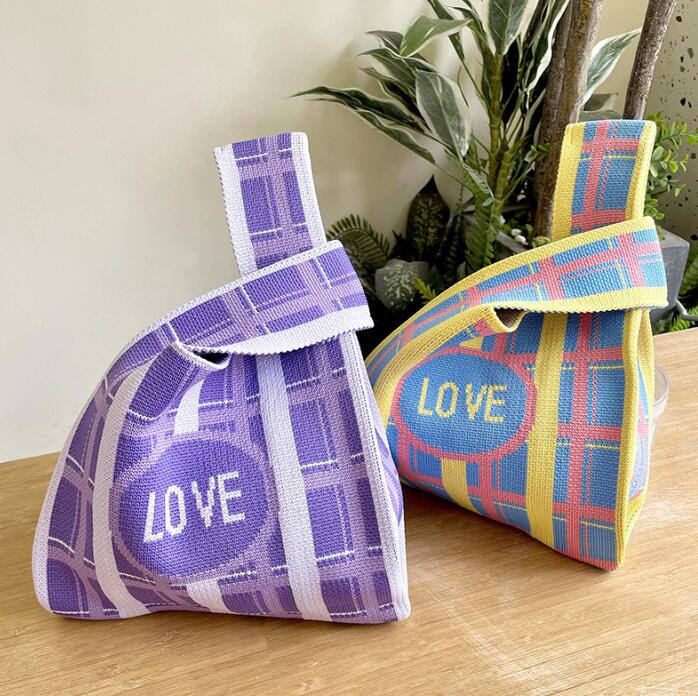 バッグ★レディース★トートバッグ★ハンドバッグ★ニットバッグ★大容量★6色