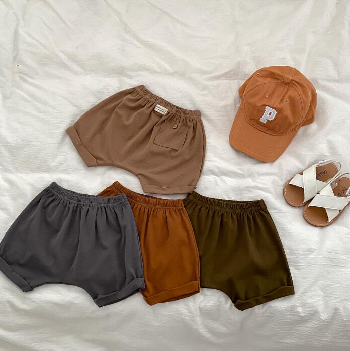 子供服★ボトムス★ショートパンツ★韓国風子供服★ベビー★無地★4色★73-100CM