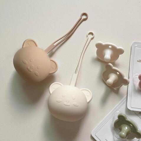 ★ベビーおしゃぶり収納★シリコン製★2色