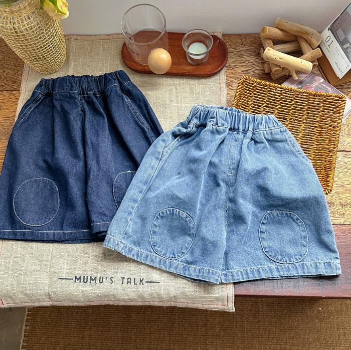 子供服★ボトムス★ハーフパンツ★韓国風子供服★キッズ★男女兼用★デニム★2色★80-130CM