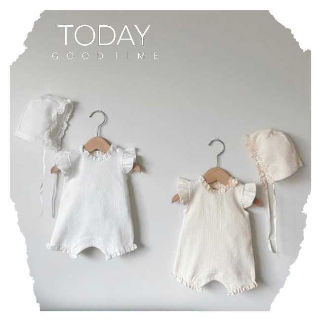 子供服★ロンパース+帽子★連体服★韓国風子供服★ベビー★無地★2色★66-90CM