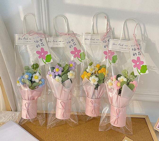 新作★室内装飾　インテリア★手編み倣真花