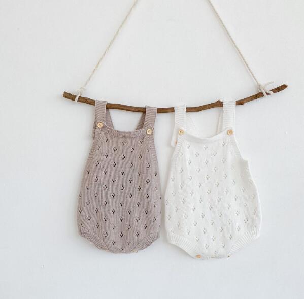 2023春秋向け★ベビー服　ニットロンパース★66-90★2色