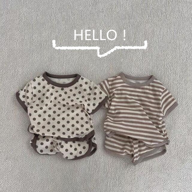 子供服★トップス+パンツ★セットアップ★韓国風子供服★ベビー★2色★73-100CM