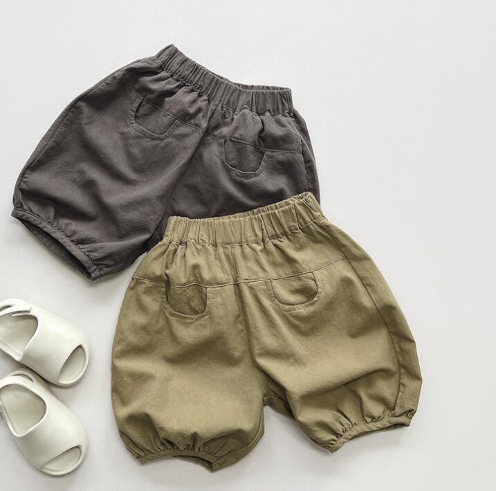 子供服★ハーフパンツ★ボトムス★韓国風子供服★キッズ★男女兼用★無地★2色★80-130CM