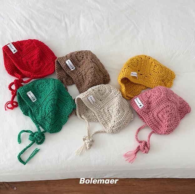 2023秋新品★子供帽★ニットハット　帽子★6色選べ