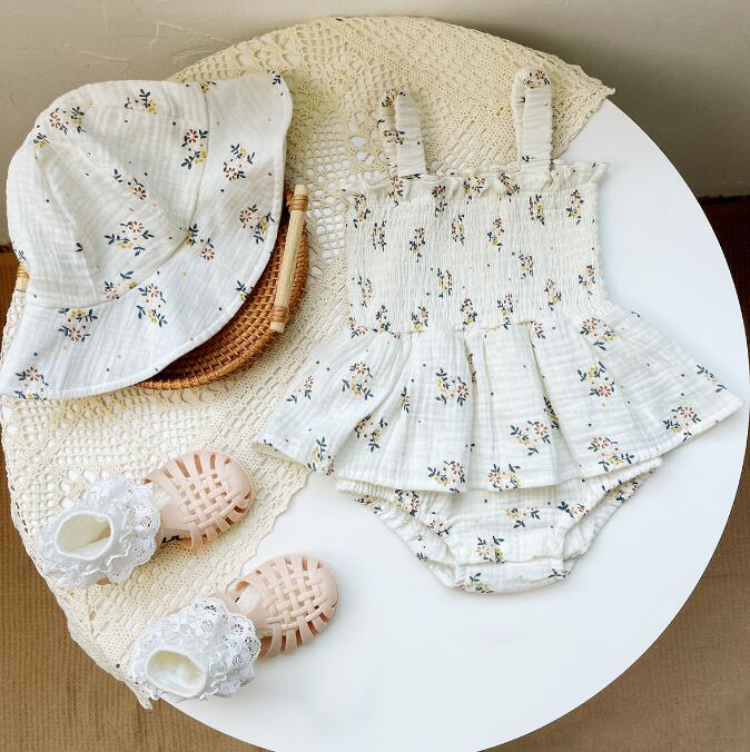 子供服★ロンパース+帽子★連体服★韓国風子供服★ベビー★可愛い★袖なし★66-90CM