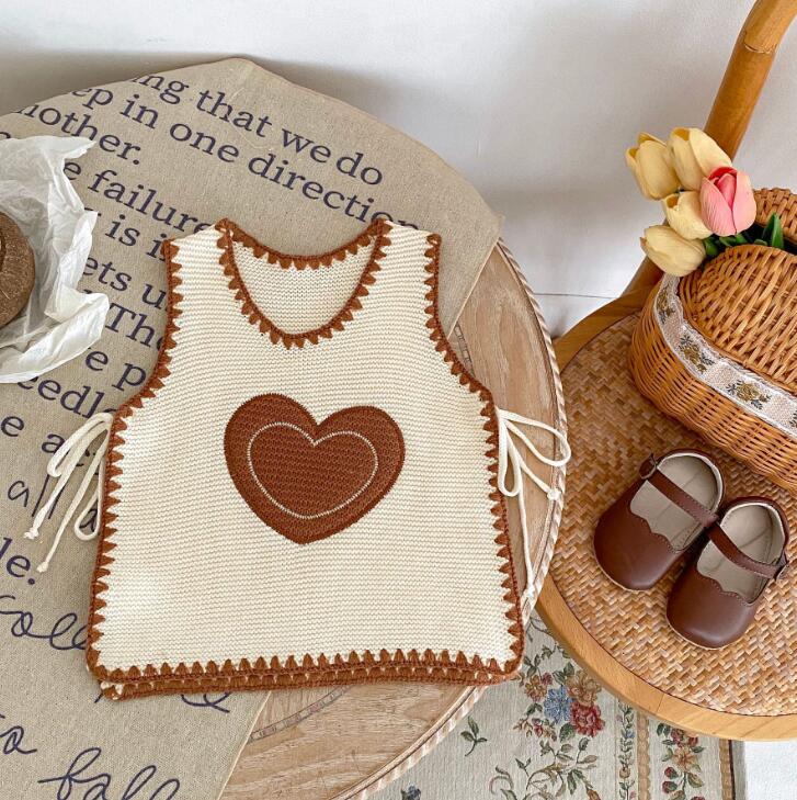 秋★子供服★トップス★ニット★ベスト★韓国風子供服★ベビー★袖なし★66-100CM