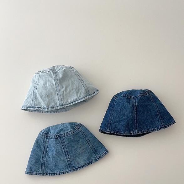 子供用★帽子★バケットハット★キッズ★デニム★男女兼用★韓国風★カジュアル★3色
