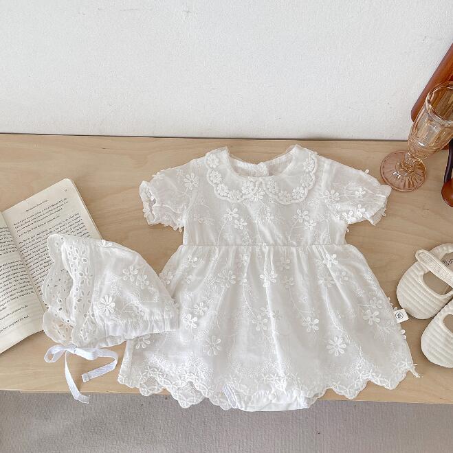 子供服★ロンパース+帽子★連体服★韓国風子供服★ベビー★レース★可愛い★66-90CM