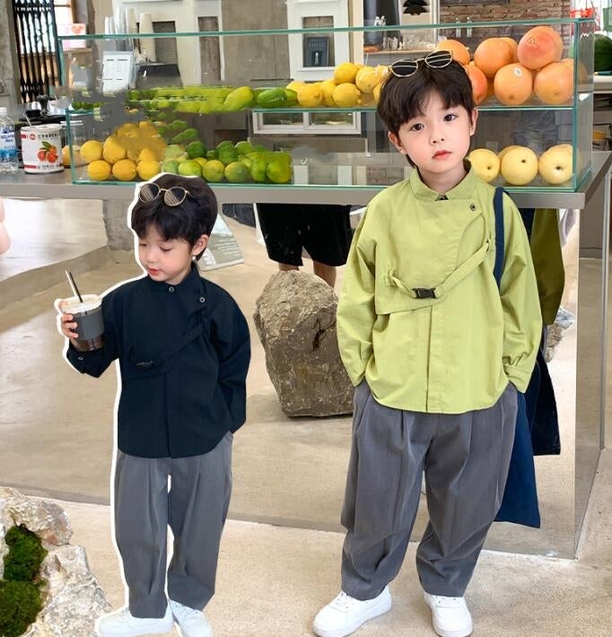 2023★春秋新作★韓国風子供服★シャツ★2色90-140CM