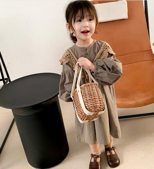 2023★春秋新作★韓国風子供服★ワンピース★7-15