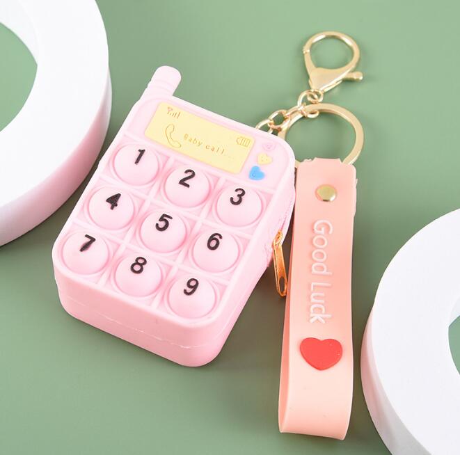 キーホルダー★キーリング★バッグチャーム★ペンダント★ストレス解消★ミニバッグ★3色