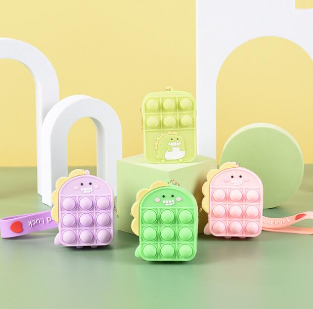 キーホルダー★キーリング★ダイナソー★ペンダント★ストレス解消★ミニバッグ★4色