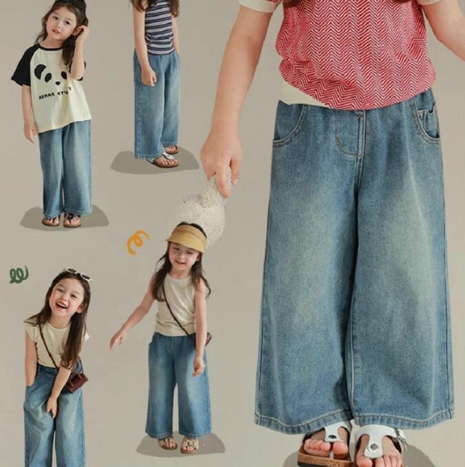 子供服★ズボン★ジーンズ★ボトムス★デニム★韓国風子供服★キッズ女の子★7-15#