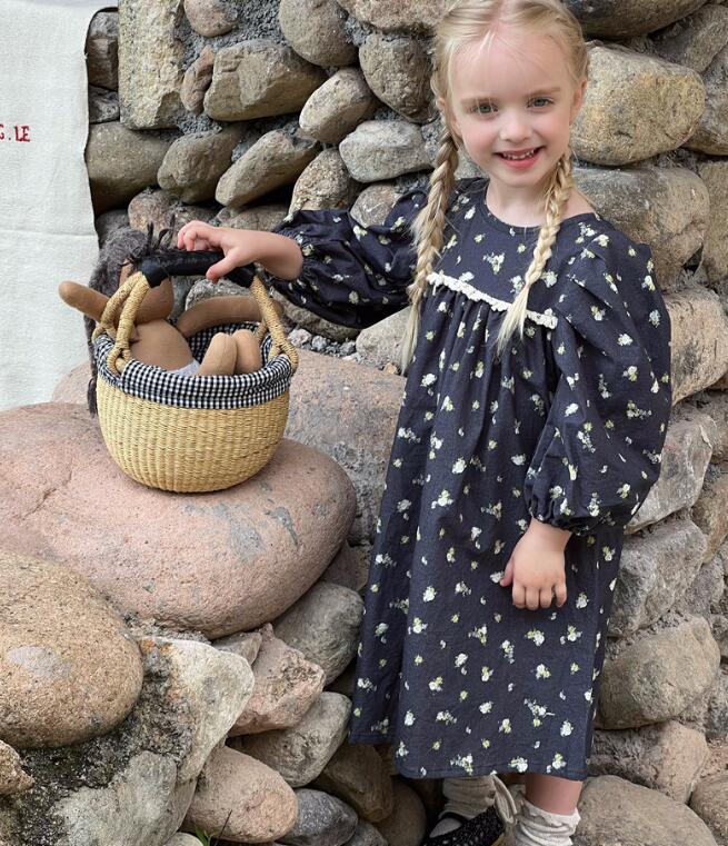 2023秋新品C★子供服　ワンピース★90-150cm★