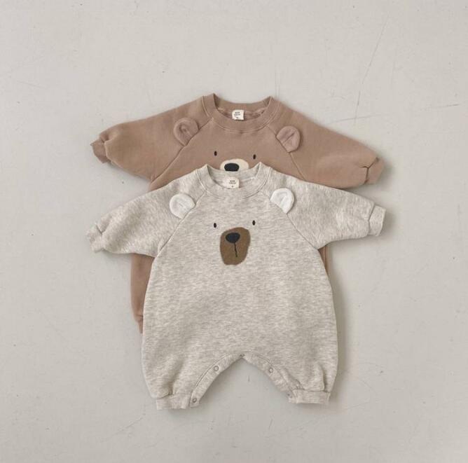 2023★秋冬新作★韓国風子供服★ロンパース★裏起毛★2色66-90CM