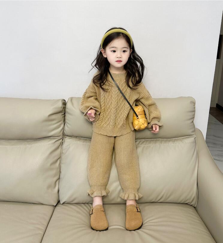 2023秋新品★子供服　セーター+ズボン　セット★90-140cm★2色