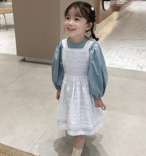 2023★春秋新作★韓国子供服★ワンピース★吊りワンピース★2色7-15