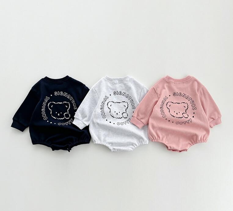 2023秋新品★ベビー服★可愛いロンパース★66-90cm★3色