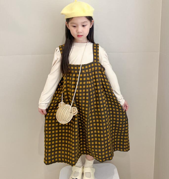 2023秋新品★子供服　サロペットワンピース★90-150cm★