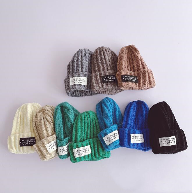 子供用★帽子★キッズ★ベビー★韓国風★ニット帽子★男女兼用★毛糸★無地★16色