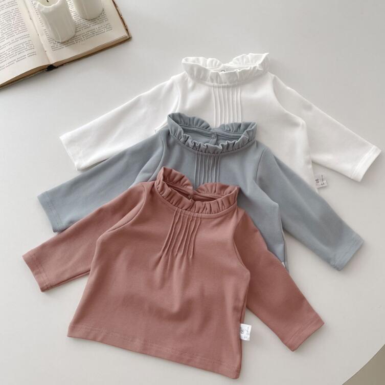 子供服★トップス★Tシャツ★長袖★韓国風子供服★ベビー★無地★インナー★3色★66-90CM