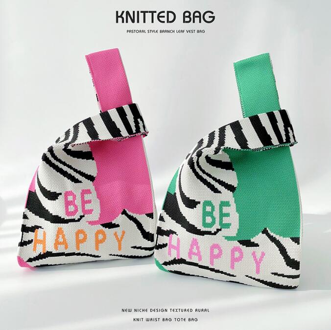 バッグ★レディース★トートバッグ★ハンドバッグ★ニットバッグ★大容量★2色