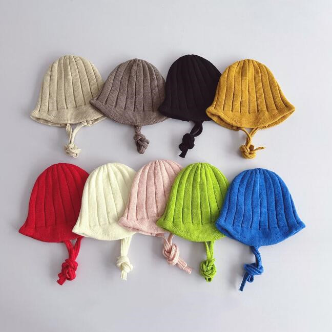 「2023秋冬」子供用★帽子★ベビー★韓国風★ニット帽子★男女兼用★無地★9色