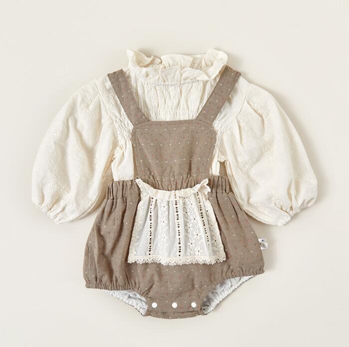 2023秋新作★ベビー服★ロンパース+トップス　セットアップ★66-90cm★