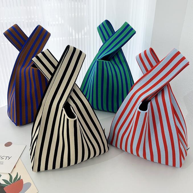 バッグ★レディース★トートバッグ★ハンドバッグ★ニットバッグ★大容量★3色