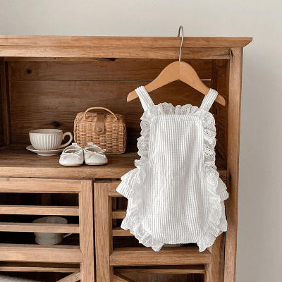 秋冬新作 ガールズ 子供服 カバーオール 連体服 サロペット 花柄フリル コーデュロイ ロンパース 66-90