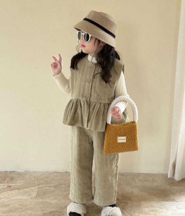 2023秋冬新★子供服　ベスト+ズボンセット&セーター分けて販売★90-140cm★