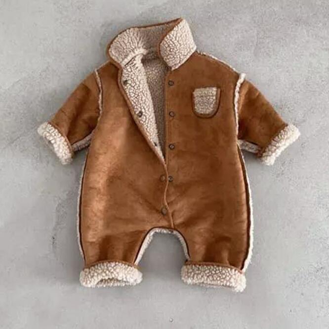 「2023秋冬」★子供服★長袖★厚手★連体服★ベビー★韓国風子供服★65-90CM