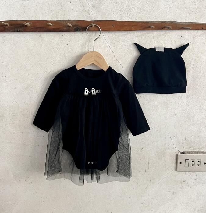 2023★春秋新作★韓国風子供服★ハロウィン★ロンパース+帽子★66-100CM