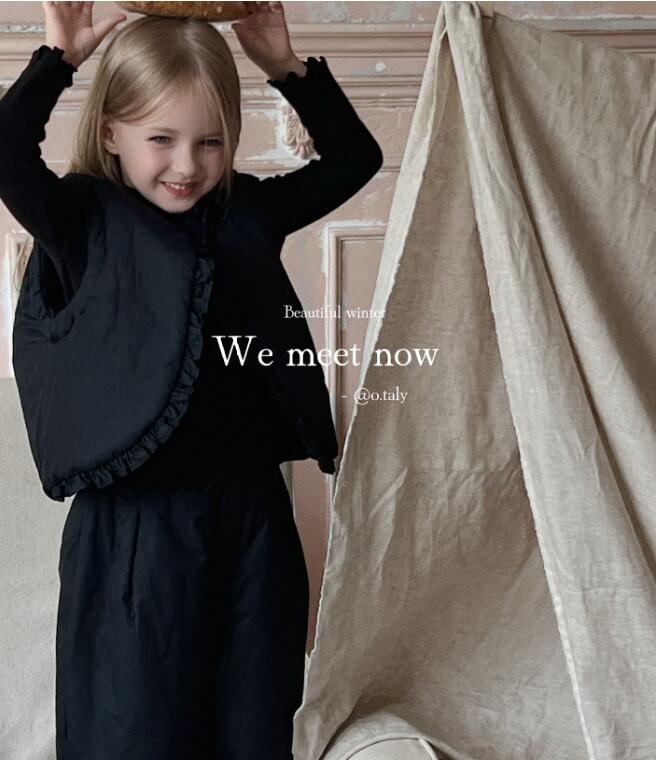 2023秋冬Z★子供服　厚手ベストコート★90-130cm★2色