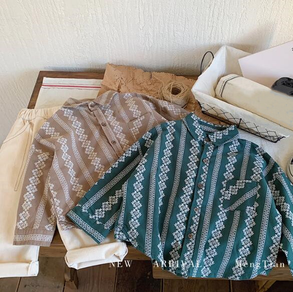 子供服★トップス★ワイシャツ★韓国風子供服★キッズ男の子★2色★90-130CM