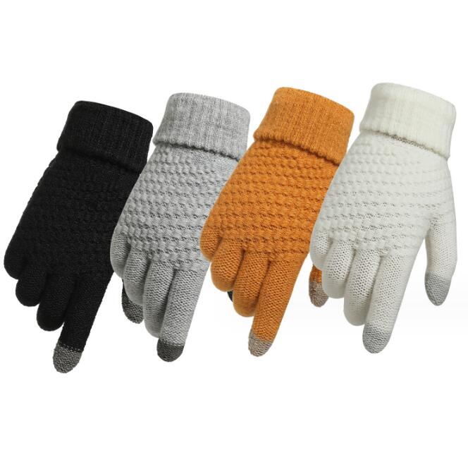 手袋★メンズ手袋★防寒★ニット手袋★暖かい★シンプル★4色