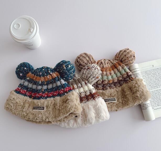 2023秋冬新品★子供用★帽子　ニットハット★3色選べ