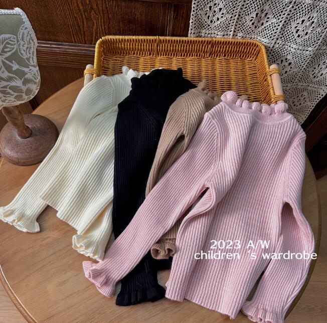 子供服★トップス★ニット★セーター★韓国風子供服★キッズ女の子★4色★80-130CM