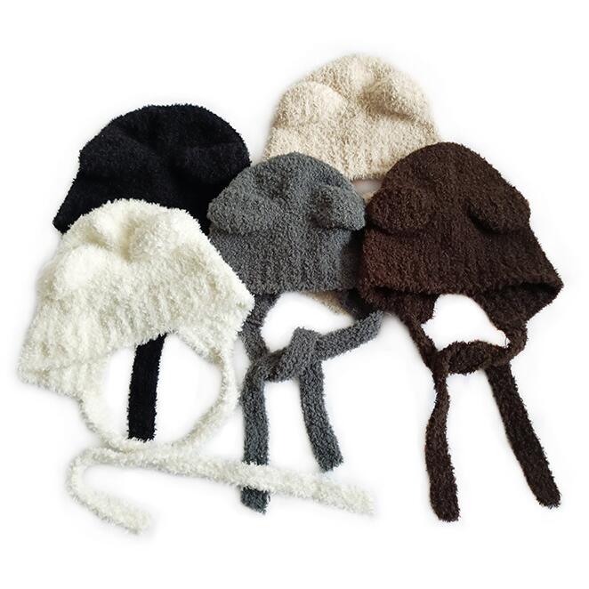 帽子★耳カバー★レディース★大人用★暖かい★防寒★ニット帽子★5色