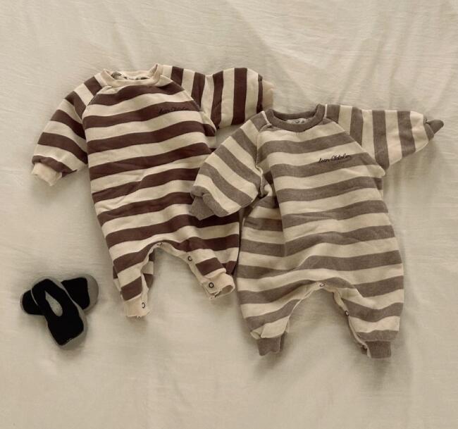 2023秋冬★ベビー服★ロンパース　裏起毛付き★66-90cm★2色